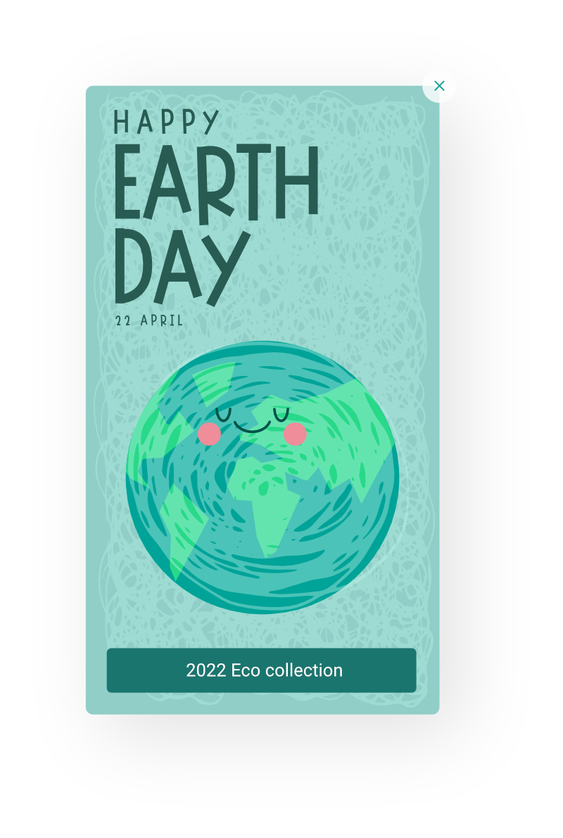 Earth day slide-in popup
